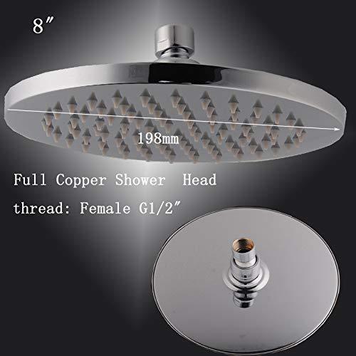 8" Round Multi Color LED Rain Shower Head - Image 4