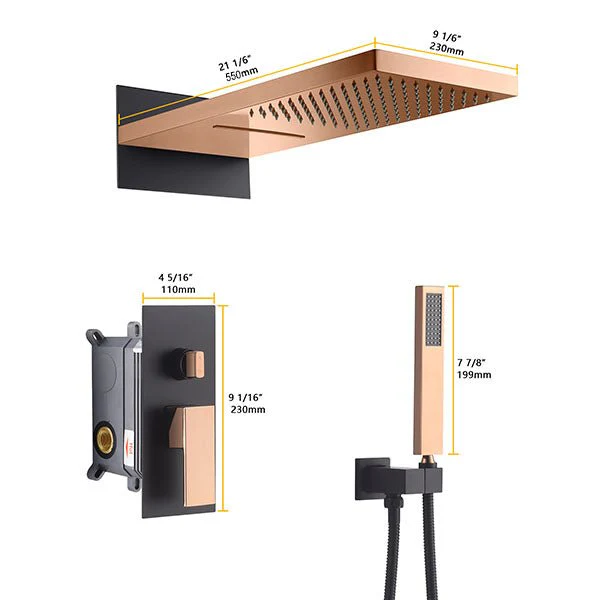 Cascada Arezzo 9”x22” Contemporary shower system - Image 3