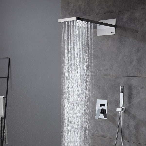Cascada Amadora 9"x22" Rainfall & Waterfall Shower System Polished Chrome