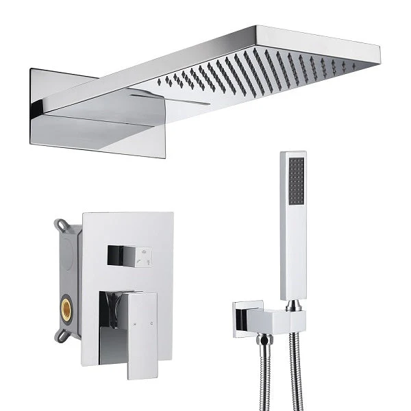 Cascada Amadora 9"x22" Rainfall & Waterfall Shower System Polished Chrome - Image 7