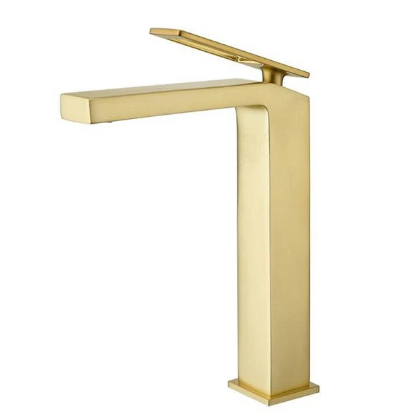 Cascada Aosta Elegant Vessel Single-Handle Faucet - Streamlined Design in Brushed Gold - Image 3