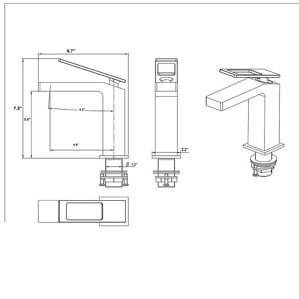 Cascada Aosta Streamlined Single-Handle Faucet - Elegant Polished Chrome Finish - Image 2