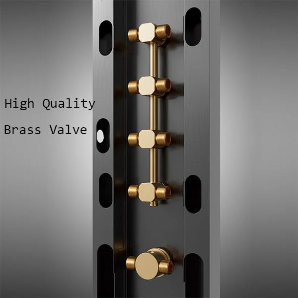 Cascada AquaTech Elite 80" Matte Black Circular Shower Panel System - Image 7