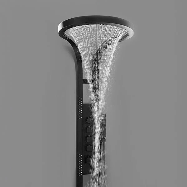 Cascada AquaTech Elite 80" Matte Black Circular Shower Panel System - Image 8