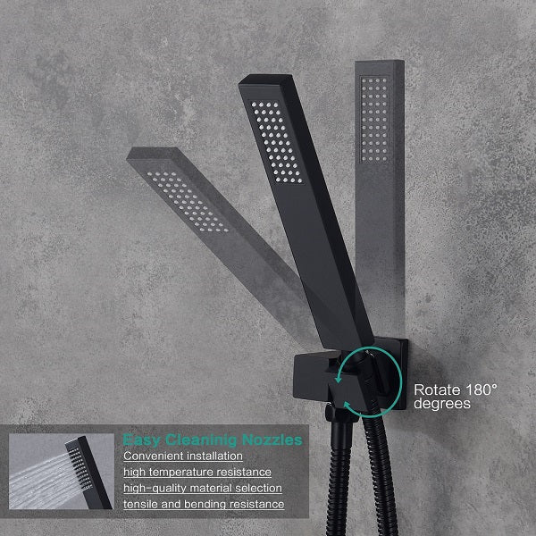Cascada Aspen 9"x22" Matte Black LED Shower System - Image 12