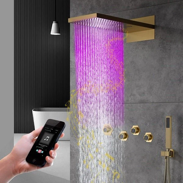 Cascada Aspen 9"x22" Music LED Shower System