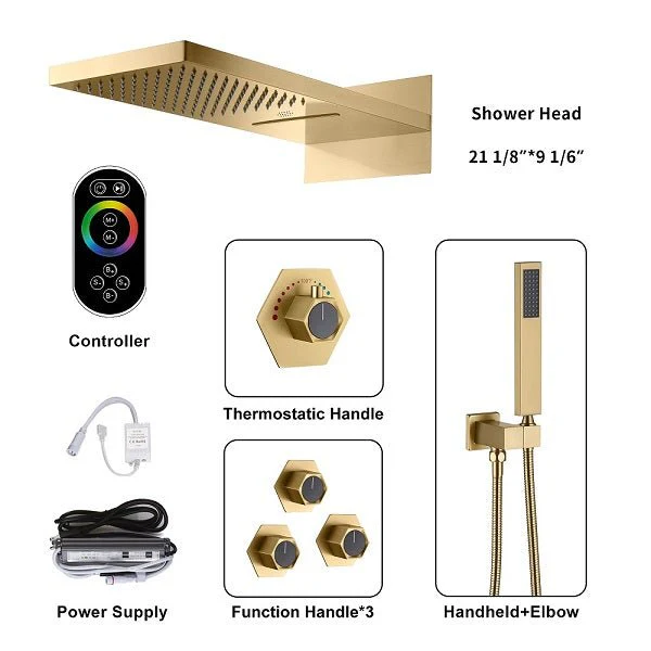 Cascada Aspen 9"x22" Music LED Shower System - Image 4
