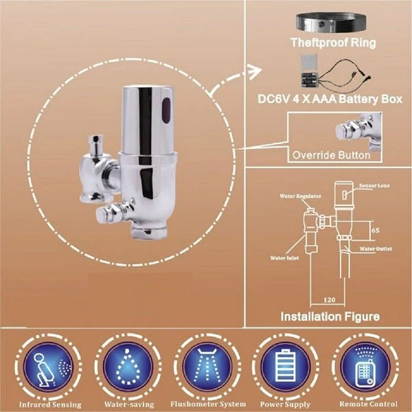 Cascada Automatic Sensor Operated Toilet Flusher Valve - Image 3