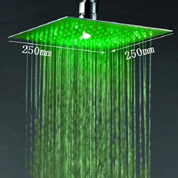 10” Rain Square Shower Set with Wall Mount Shower Arm - Image 2