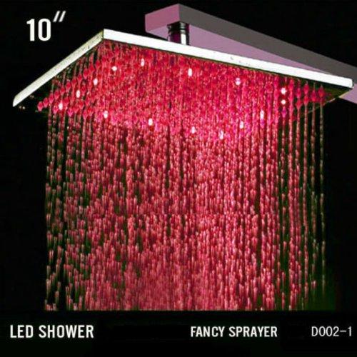 10” Rain Square Shower Set with Wall Mount Shower Arm - Image 3