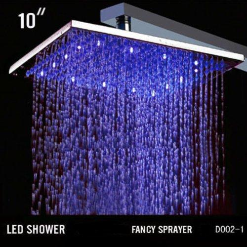 10” Rain Square Shower Set with Wall Mount Shower Arm - Image 4