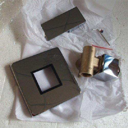 10” Rain Square Shower Set with Wall Mount Shower Arm - Image 7
