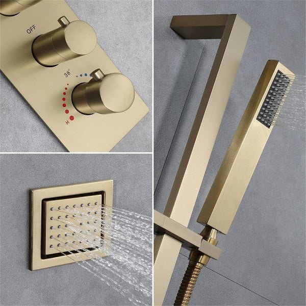 Cascada Bellagio 22" LED Music Dual Rainfall Shower System - Image 10