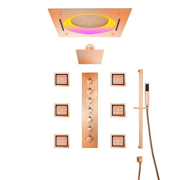 Cascada Bellagio 22" LED Music Dual Rainfall Shower System - Image 17