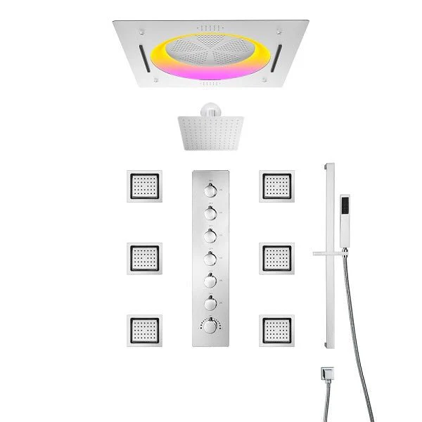 Cascada Bellagio 22" LED Music Dual Rainfall Shower System - Image 26
