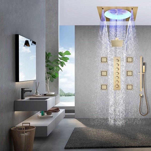 Cascada Bellagio 22" LED Music Dual Rainfall Shower System - Image 4