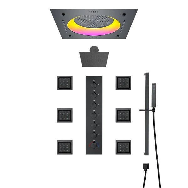 Cascada Bellagio 22" LED Music Dual Rainfall Shower System - Image 7