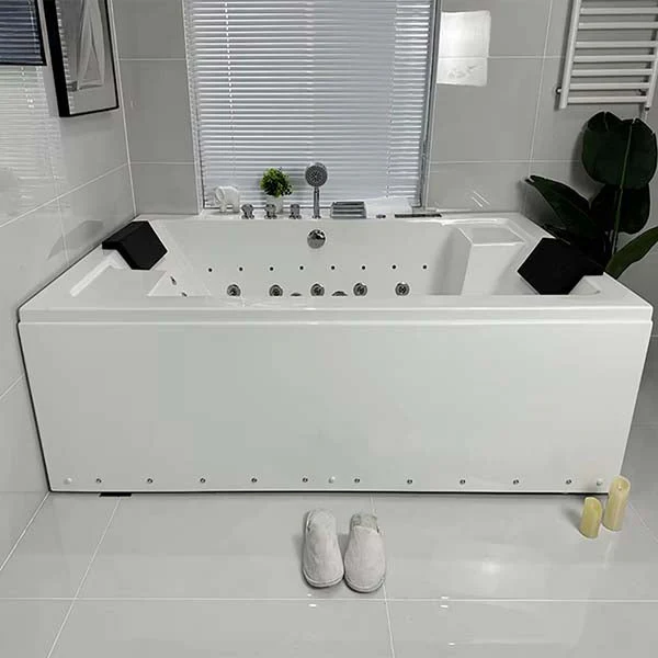 Cascada Bellagio 71" Acrylic Spa Tub Bubble Jet 2-Person Massage Bathtub - Image 10