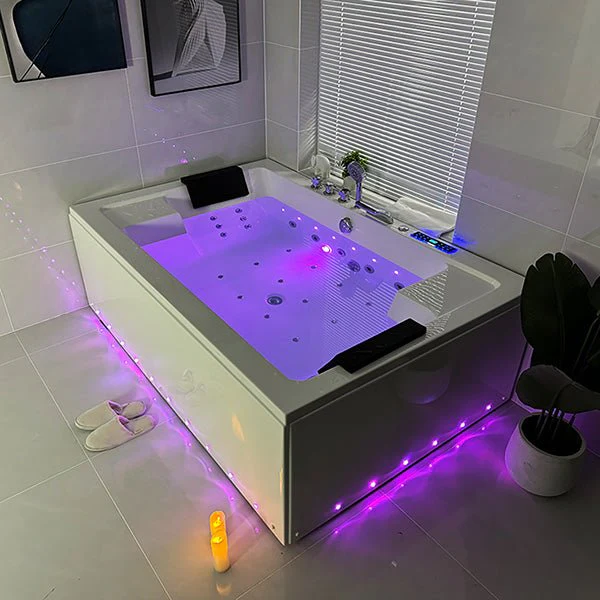 Cascada Bellagio 71" Acrylic Spa Tub Bubble Jet 2-Person Massage Bathtub - Image 2