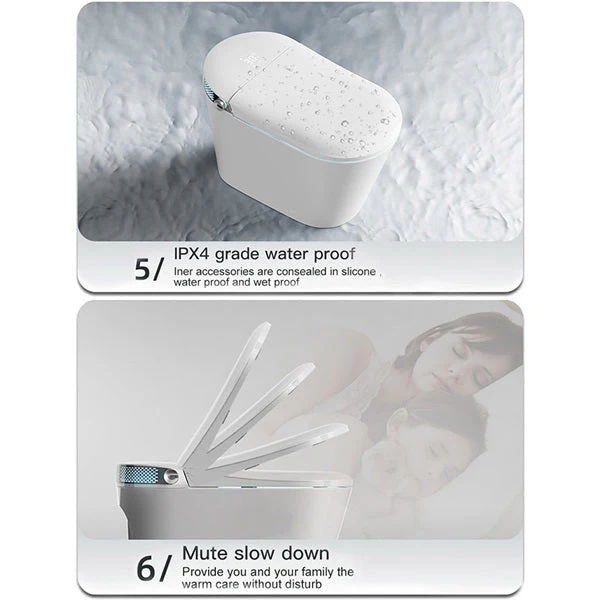 Cascada Bellagio Voice-Control Smart Toilet with Bidet, Heated Seat, UV Sterilization & Aromatherapy - Image 5