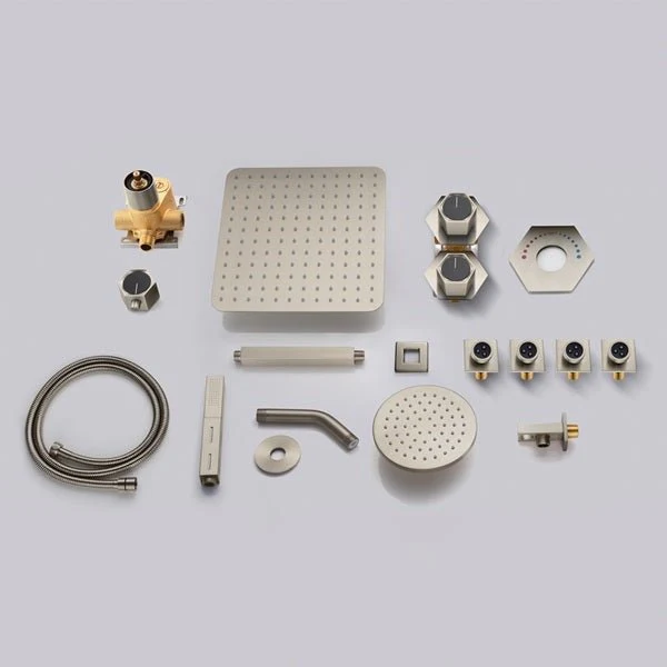 Cascada Bilbao 16" Brushed Nickel Dual Shower Head System - Image 3