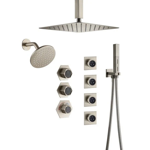 Cascada Bilbao 16" Brushed Nickel Dual Shower Head System - Image 6