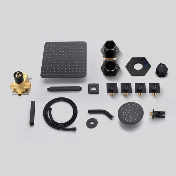 Cascada Bilbao 16" Matte Black Dual Shower Head System - Image 4