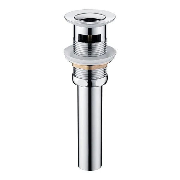Cascada Brass Push-Button Drainer Pop-up Bathroom Sink Drain Stopper with Overflow - Image 4