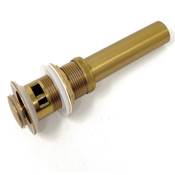 Cascada Brass Push-Button Drainer Pop-up Bathroom Sink Drain Stopper with Overflow - Image 9