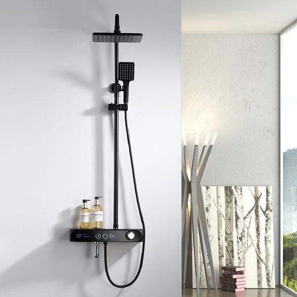 Cascada Caesar 8" Matte Black Thermostatic Digital Shower Faucet System - Image 3