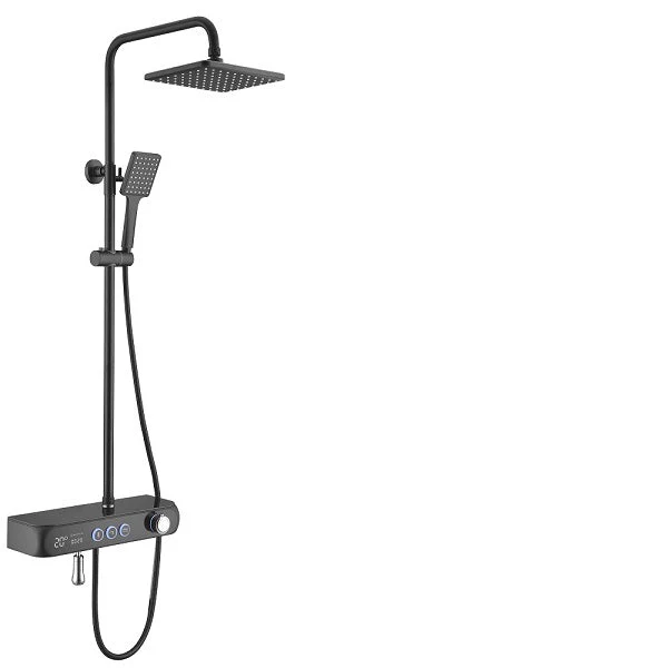 Cascada Caesar 8" Matte Black Thermostatic Digital Shower Faucet System - Image 5