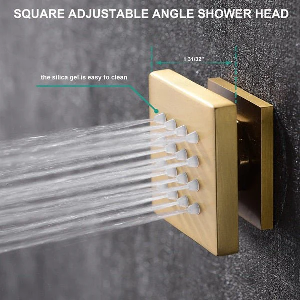 Cascada Camellia 12" Brushed Gold Shower System - Image 6