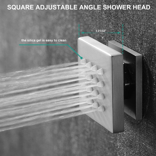Cascada Camellia 12" Brushed Nickel Shower System - Image 7