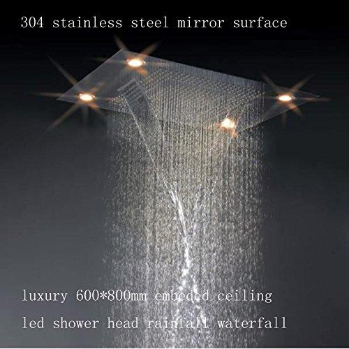 23"x31" Luxurious recessed rain & waterfall LED shower set – 4 mode - Image 3