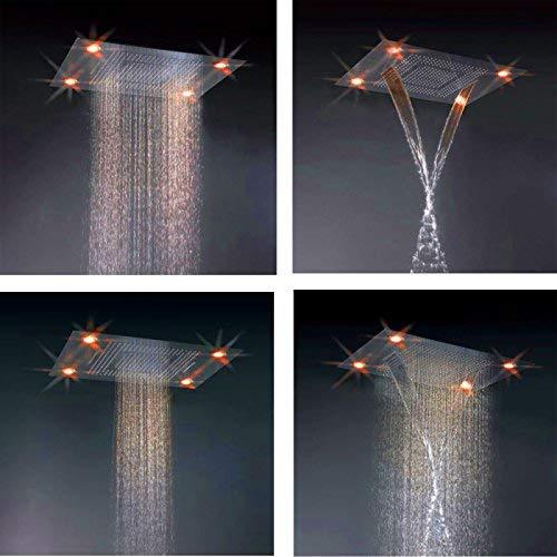 23"x31" Luxurious recessed rain & waterfall LED shower system – 5 mode - Image 3