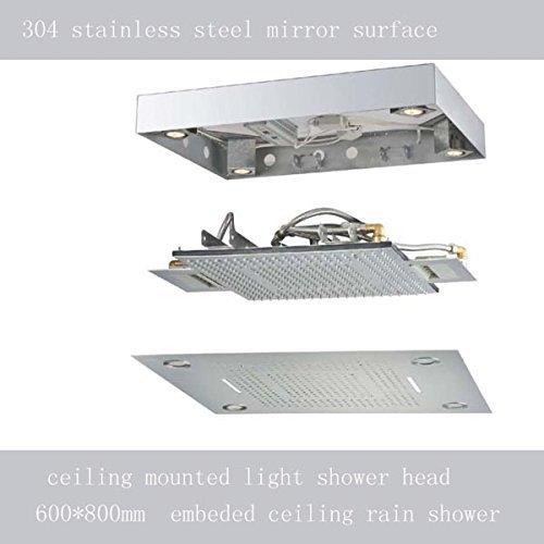 23"x31" Luxurious recessed rain & waterfall LED shower set – 4 mode - Image 6