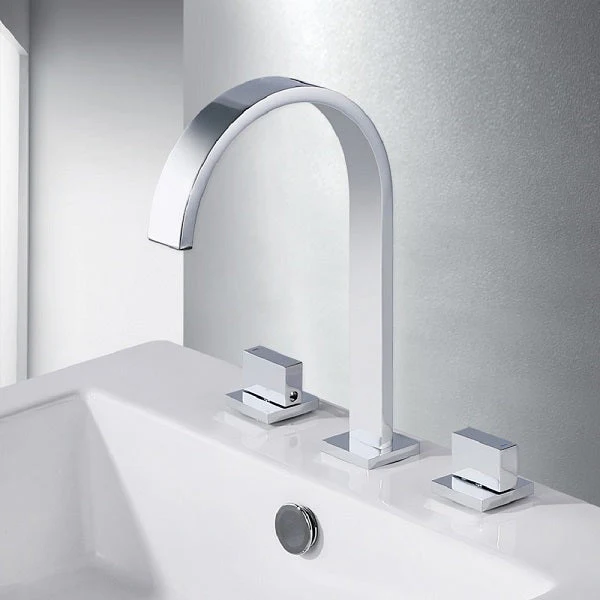 Cascada Classic Waterfall Bathroom Sink Faucet with Dual Square Knobs - Image 10