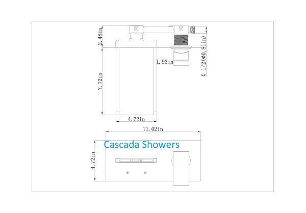LED Waterfall Wall Mount Faucet - Image 10