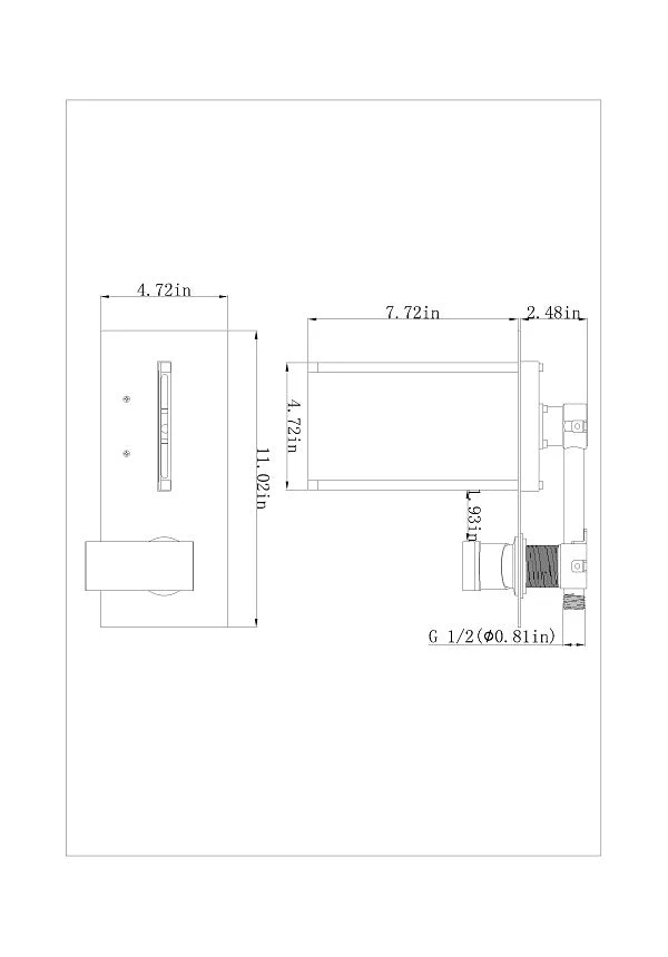 LED Waterfall Wall Mount Faucet - Image 11