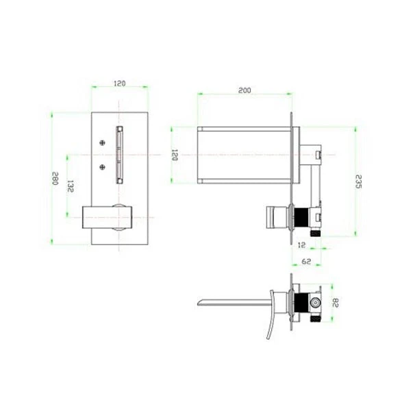 LED Waterfall Wall Mount Faucet - Image 12