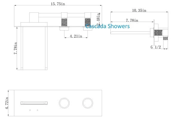 LED Waterfall Wall Mount Faucet - Image 4