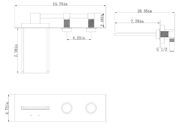 LED Waterfall Wall Mount Faucet - Image 6