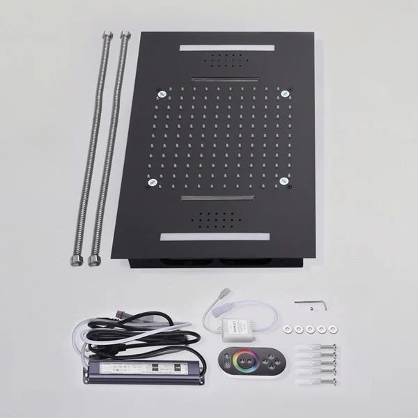 Cascada Cortona 15"x23" Multi-Function Ceiling Rainfall & Waterfall Music Showerhead - Image 15