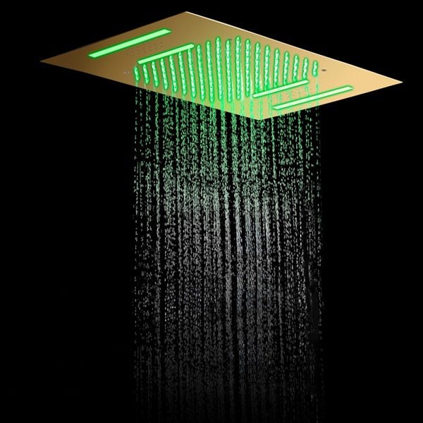 Cascada Cortona 15"x23" Multi-Function Ceiling Rainfall & Waterfall Music Showerhead - Image 2