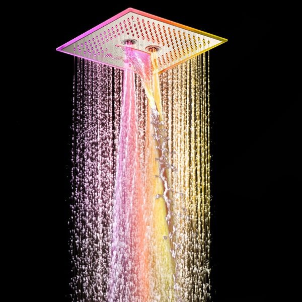 Cascada Davos 16" Brushed Nickel LED Music Shower System - Image 2