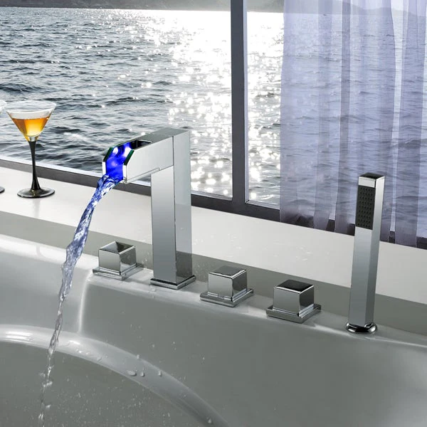 Deck Mounted Water Power LED Sink Faucet (Chrome Finish) - Image 3