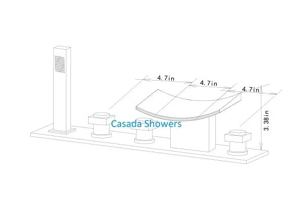 Deck Mounted Water Power Square LED Bathroom Sink Faucet - Image 11