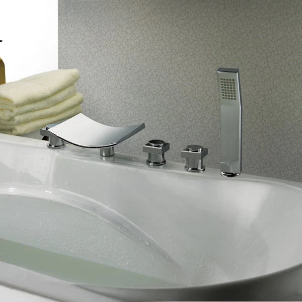 Deck Mounted Water Power Square LED Bathroom Sink Faucet - Image 6