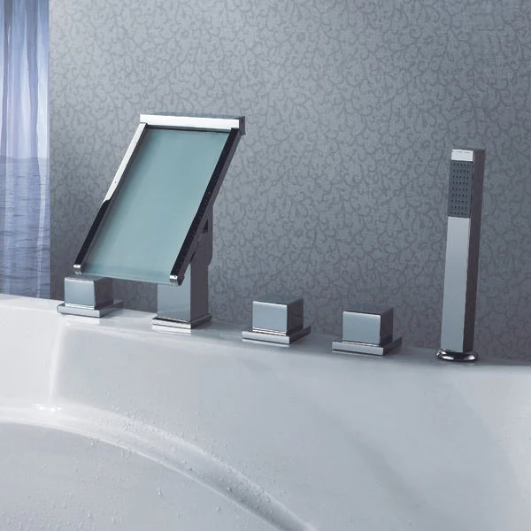 Deck Mounted Water Power Square LED Sink Faucet, Polished Chrome - Image 5