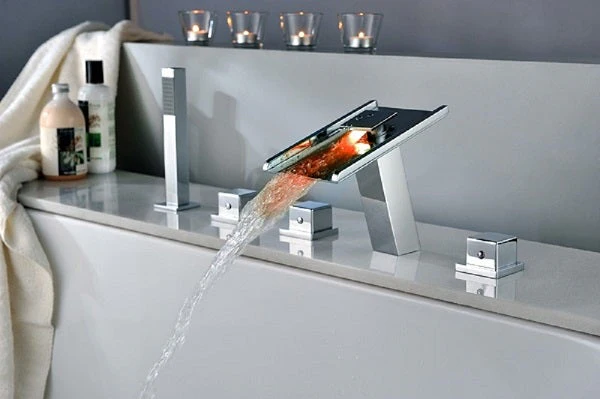 Deck Mounted LED Bathroom Faucet - Image 4